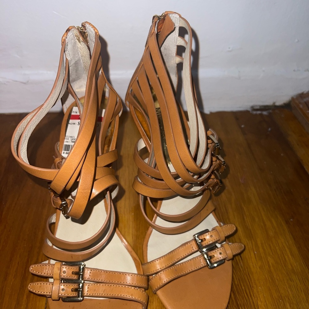 MICHAEL Michael Kors Tan Gladiator Sandals